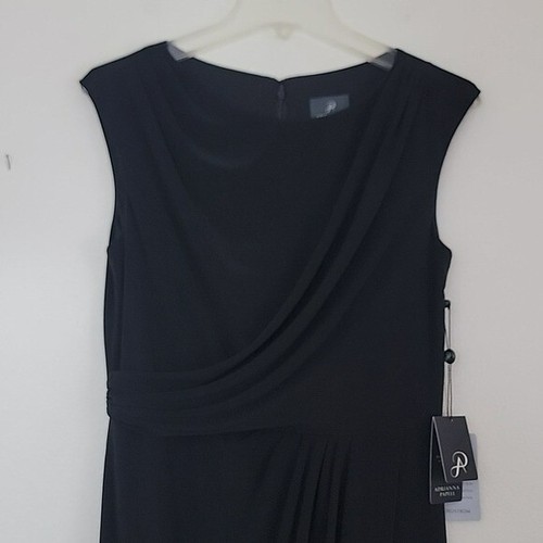 NWT Adrianna Papell Black Sleeveless Dress Womens 6