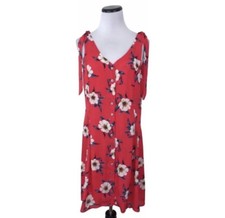 She + Sky Floral Button Front Sleeveless Dress Large