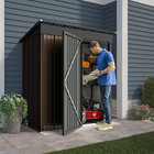 5x3 Ft Outdoor Storage Shed with Floor,Tool Garden Metal Sheds with Lockable .