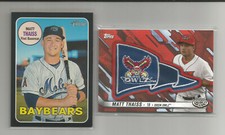 MATT THAISS 2017 Topps Pro Debut RED Patch /10 + 2018 Heritage BLACK /50 RC (2)