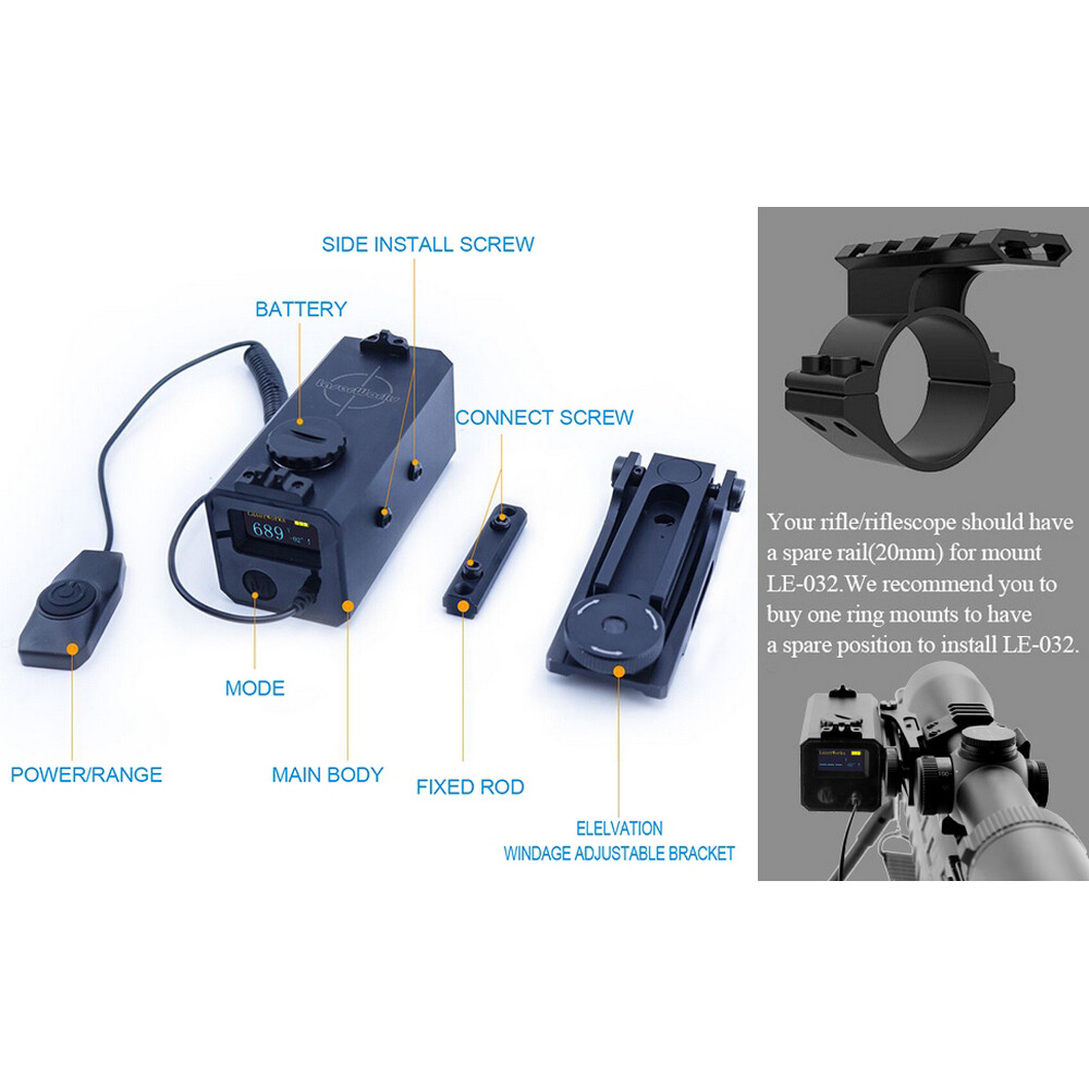 LE-032 Laser Rangefinder Rifle Aim Scope Laser Telescope Bow
