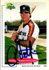 1991 CLASSIC BEST #312 CHRIS HATCHER SIGNED
