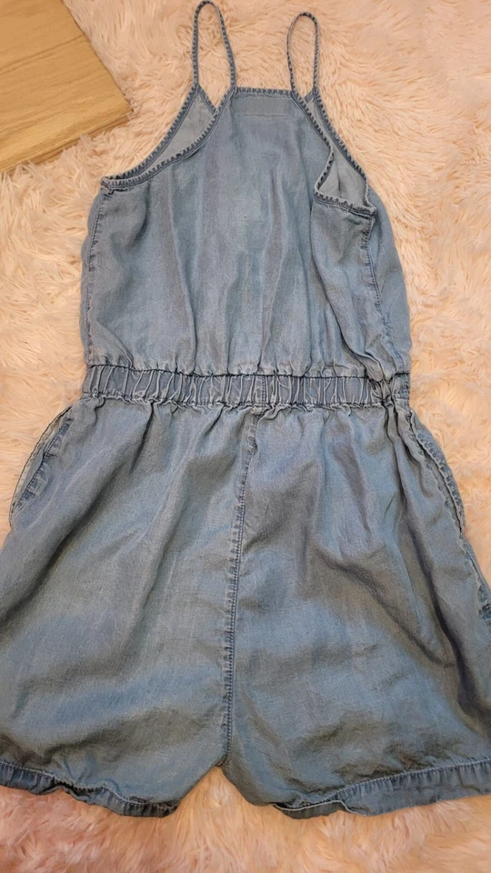 Женские синие комбинезоны Topshop Moto 100% Lyocell без рукавов с эластичной талией размер 8 - Изображение 2 из 4