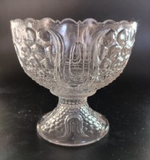 Tulip Honeycomb Toy Punch Bowl Wabash Childs Children EAPG Antique Glass Compot