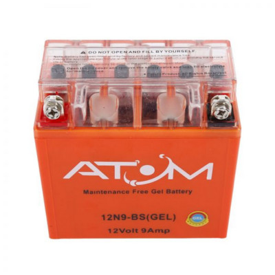 YB9-B - Atom Gel Motorrad Batterie 12V 9Ah für Lexmoto Hunter 50 17-20