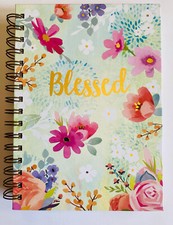 BLESSED Inspirational Pretty Floral Notebook Journal Lady Jayne lined 8.5" x 6"