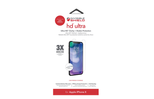 Invisible Shield Ultra HD Clarity + Protección contra roturas Apple iPhone X - Imagen 2 de 3