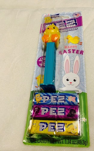 Pez Happy Easter Chick Dispenser and Candy Flavors Grape, Lemon, Sugar Cookie - Picture 7 of 9