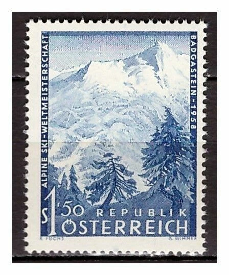 s22629) ÖSTERREICH 1961 POSTFRISCH ** Ski Meisterschaft 1v