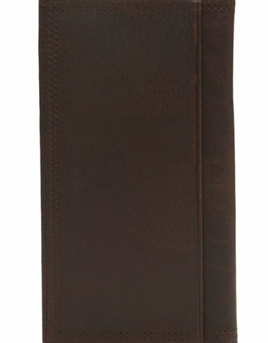 Ariat Performance Work Leather Checkbook/Rodeo Wallet (Dark Copper) - Picture 2 of 3