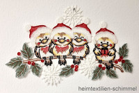 Plauener Spitze ® Fensterbild VÖGel Fensterdekoration Weihnachten Deko Winter