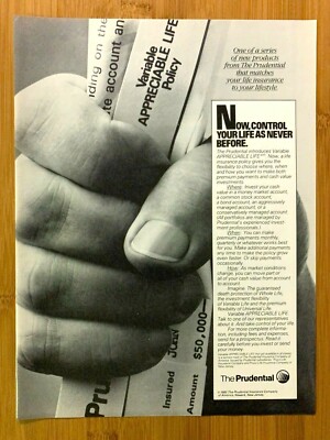 1981 The Prudential Control Your Life Vintage Print Ad/Poster Pop Retro Decor 