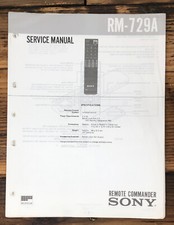 Sony RM-729A Remote Control Service Manual Original 