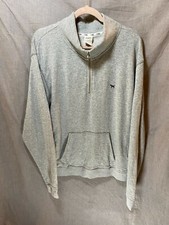 Victoria Secret Love Pink Sweatshirt Womens Small Grey Spell Out 1/4 Zip Ladies