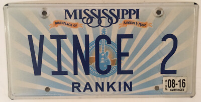 Vanity VINCE VINCENT 2 license plate Vinny Vincente Vincenzo Vinnie Vin Vicente