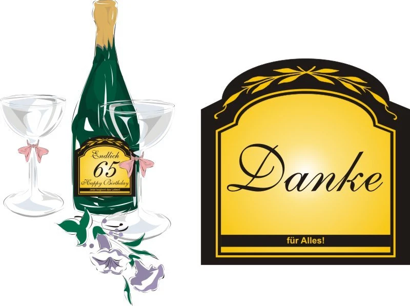 Wein- & Sektflaschen-Anhänger Für Geburtstage – Mit Zahlen (25-65) In Rosa – Geschenkidee
