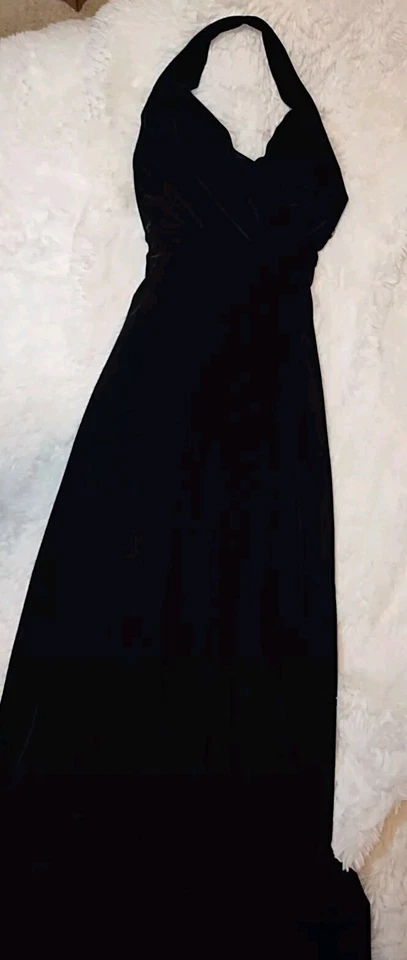 Maxi Vestido BCBG Talla 6 Generación Fruncido Encaje Inserto Largo Negro Etiqueta NUEVO Foto 4 de 4