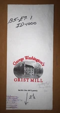 Vintage Paper Sack Bag - GEORGE WASHINGTON'S GRIST MILL, MOUNT VERNON, VA. 2004