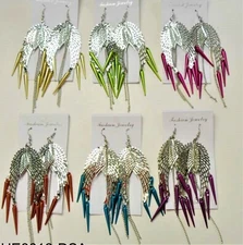 wholesale jewelry lot 6/12 bohemian colorful style fashion drop/dangle earrings 