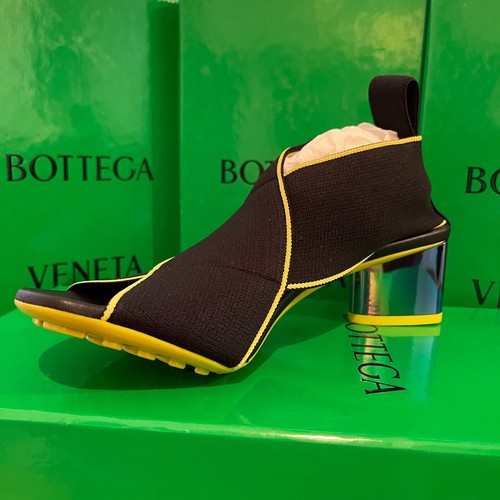 BOTTEGA VENETA 689993 BLACK ‘FLEX’ HEELED SANDALS, all sizes - Picture 13 of 46