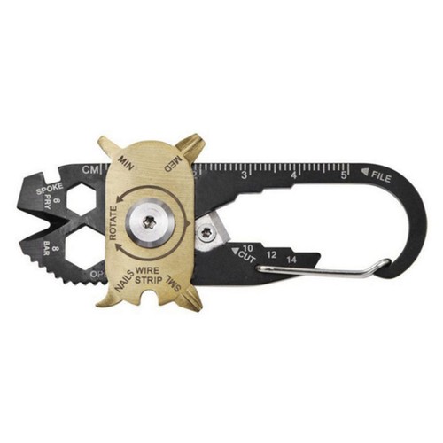 20 In 1 Multifunctional Mini Mountaineering Buckle Carabiner Clip Hook Keychain - Bild 2 von 7