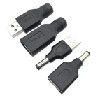 USB 2.0 A To DC Power Supply Charger 5.5mm x 2.1mm Male Female Converter Adapter