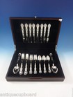 French Scroll by Alvin Sterling Silver Flatware Set For 8 Service 34 Pieces