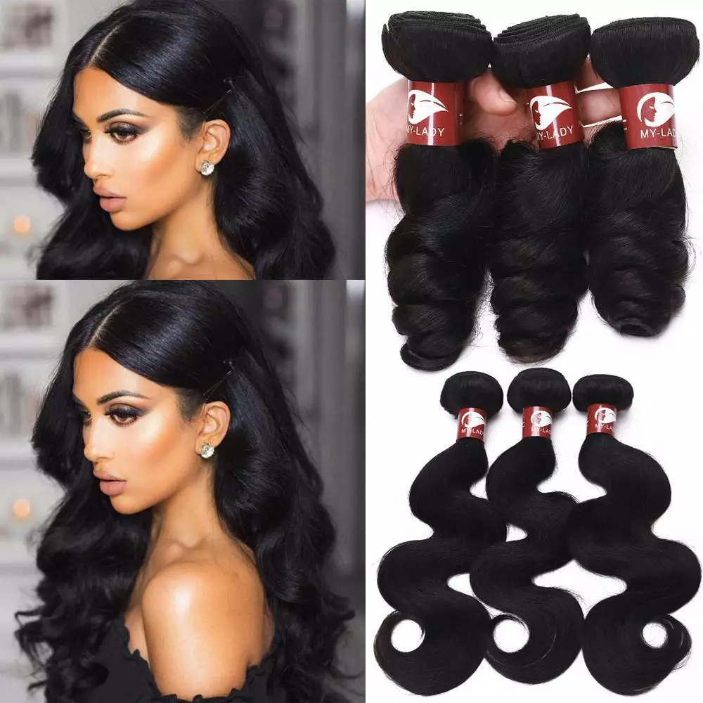 Loose Body Wave 100g bundles Brazilian Peruvian Human Hair