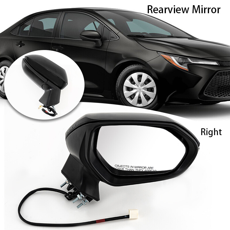 RH Black Manual Folding Mirror with 3 pin for Toyota Corolla 2020