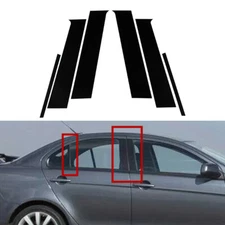 Fit For Mitsubishi Lancer Sedan 2008-2017 Gloss Black Pillar Posts Window Trim