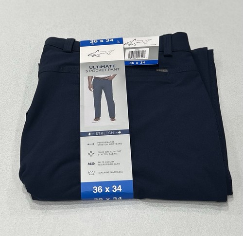 Greg Norman Men's Luxury Microfiber Ultimate 5-Pocket Pants, Blue, Size 36X34 - Picture 2 of 4