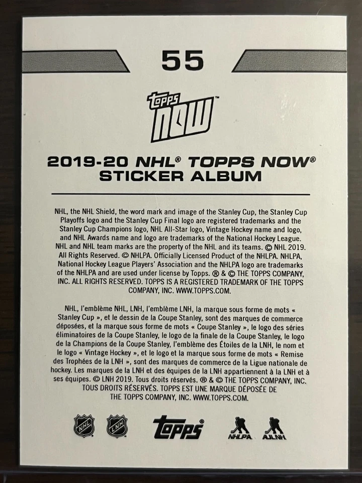 2019-20 Topps Now NHL Sticker #55 Corey Perry Dallas Stars - Image 2 of 2