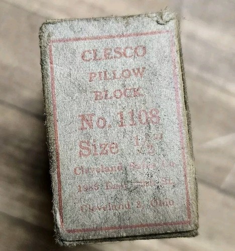 CLESCO 2pc Set No. 1108 Bronze Bearing Pillow Block Size 1/2" New Old Stock ☆USA - Picture 5 of 6