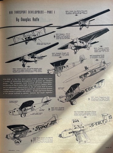 AIR TRAILS JAN 1946 STINSON 150 P-80 F4U-2 AUSTRALIAN AIRLINES DROHNEN F7F TIGERC - Bild 5 von 5
