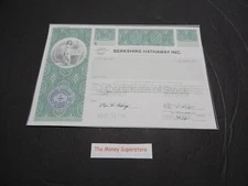 BERKSHIRE HATHAWAY INC. GRN stock certificate COPY of original document item #57