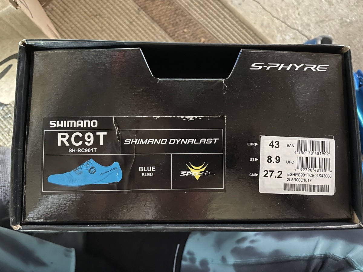 Shimano RC9T S-PHYRE Road Cycling shoe SH-RC901T Size 43 Blue $385