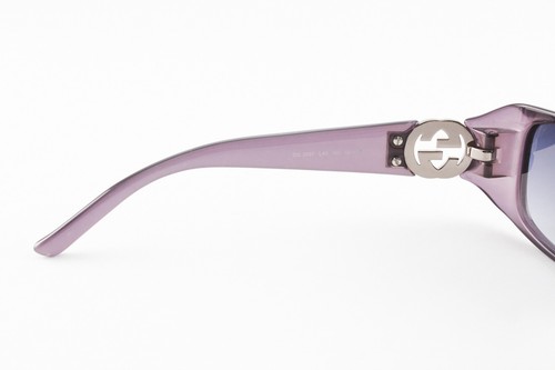 Raras Auténticas Gafas de Sol Gucci GG 3557 L45 55 mm Púrpura Plata Monturas Italia - Imagen 4 de 5