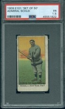 1909 E101 Set of 50  Admiral Schlei PSA 1.5 (1822)