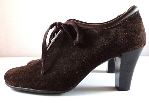 Aerosoles Booties Womens Brown Suede Shoes Size 8.5 M - 第 3/11 張圖片