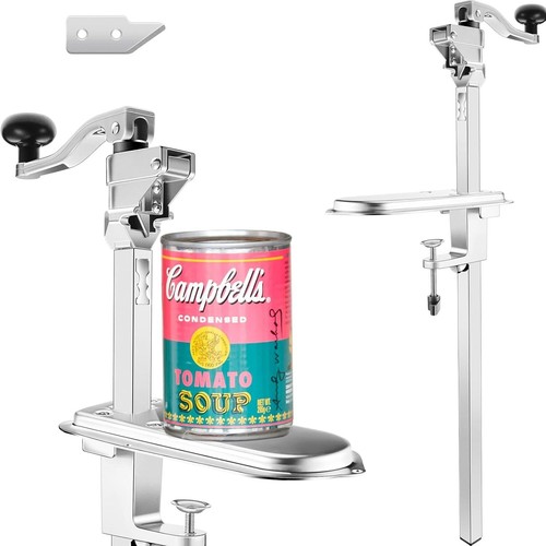 Stainless Steel Manual Can Opener with Spare Blade - Ideal for Restaurants - Picture 3 of 9