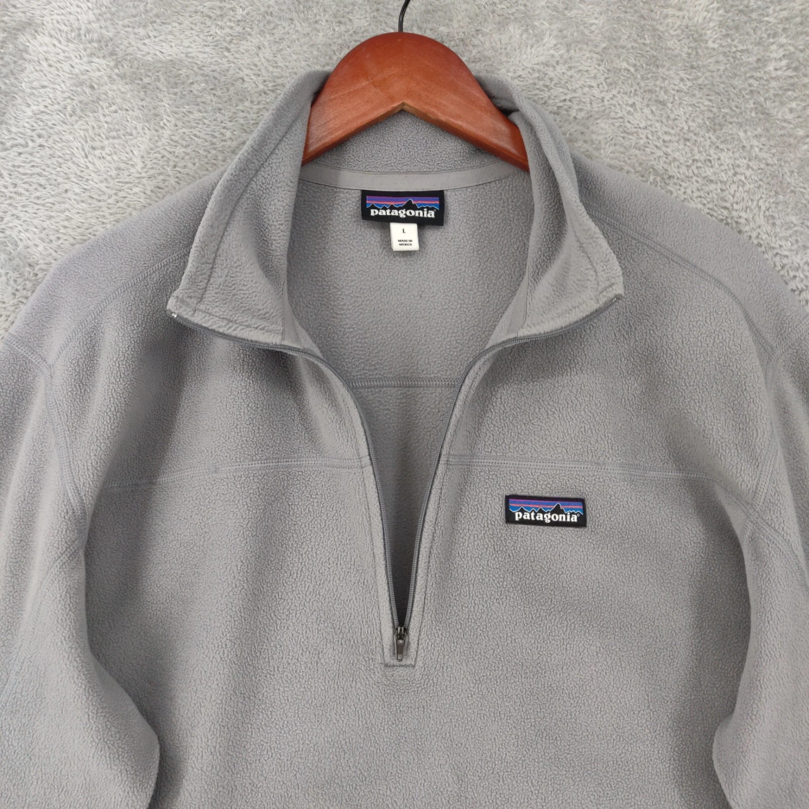patagonia micro d fleece 1/4 zip lightweight pullover jacket