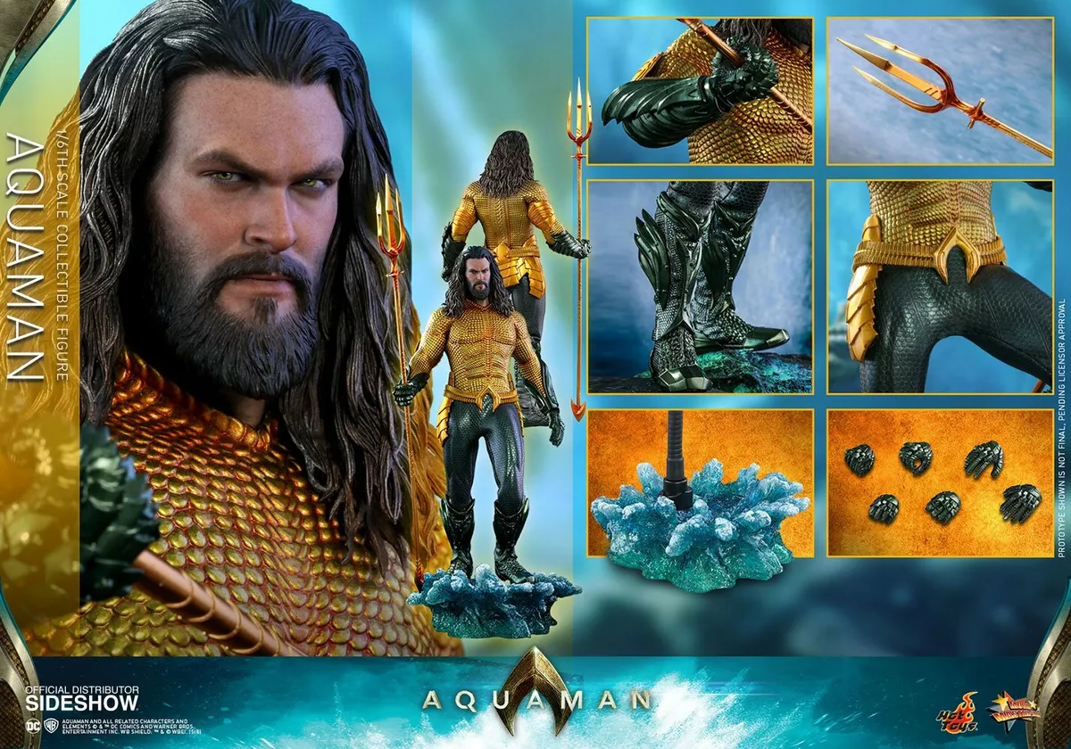 DC COMICS: AQUAMAN (Jason Momoa) 1/6 Action Figure 30 cm HOT TOYS