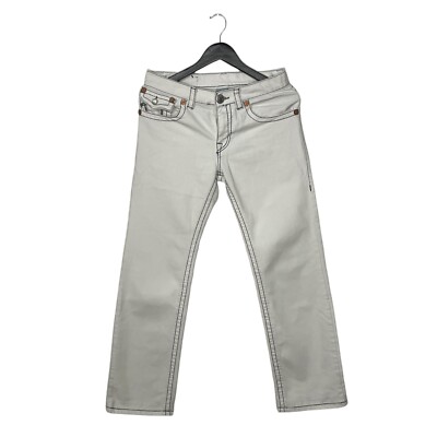 Y2K True Religion Billy Straight Leg Black Stitch Jeans Size