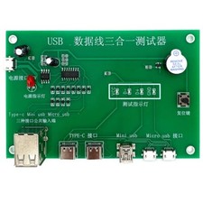 USB Cable Tester 3-in-1 Data Wire Test Fixture Precise Charging Test Card -C/...