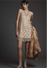 NWT Anthropologie - Let Me Be Crystal-Embellished Mini Shift Dress M