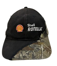 Shell Rotella  Strap Back Hat Cap Black Camo Hunting