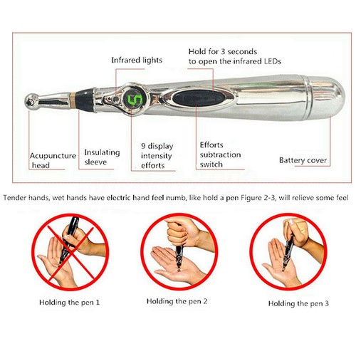Therapie Stift Elektronische Akupressur Meridian Energie Heilen Massage Pen - Bild 11 von 11