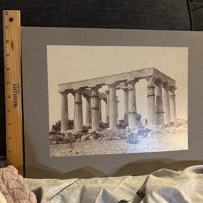 Temple of Aphaea East End Aegina Greece Antique Mounted Greek Architecture Photo