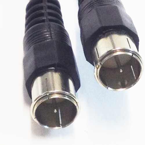 12FT VIDEO COAXIAL CABLE RG59/U QUICK PUSH-ON "F"CONNECTORS, BLACK, #351-12FT - Picture 3 of 3