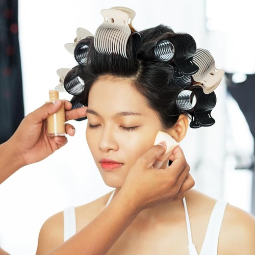 12× Hot Roller Clips Hair Curler Claw Clips Hair Perm Insulation Hair Clips US - Picture 5 of 14